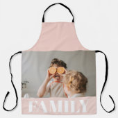 Moderne roze bundelroze fotocadeau schort (Voorkant)