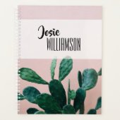 Moderne roze cactus planner (Voorkant)