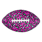 Moderne Roze Cheetah Leopard Dierenprint American Football (Voorkant)