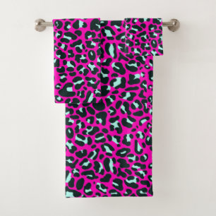 Moderne Roze Cheetah Leopard Dierenprint Bad Handdoek