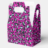 Moderne Roze Cheetah Leopard Dierenprint Bedankdoosjes (Geopend)