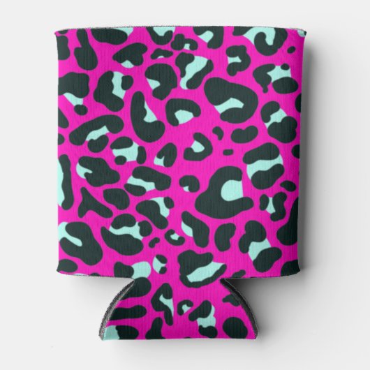 Moderne Roze Cheetah Leopard Dierenprint Blikjeskoeler (Voorkant)