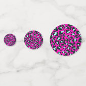 Moderne Roze Cheetah Leopard Dierenprint Confetti (Achterkanten)