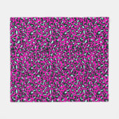 Moderne Roze Cheetah Leopard Dierenprint Fleece Deken (Voorkant (Horizontaal))