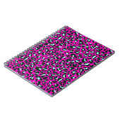 Moderne Roze Cheetah Leopard Dierenprint Notitieboek (Linkerzijde)