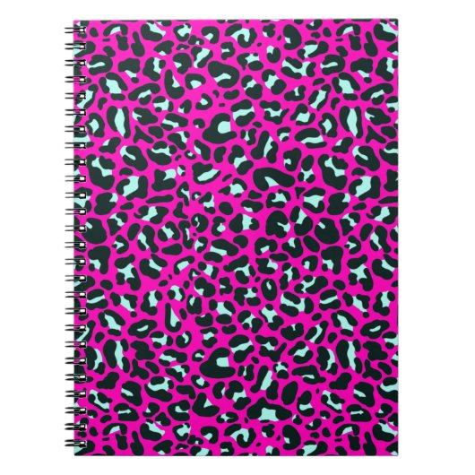 Moderne Roze Cheetah Leopard Dierenprint Notitieboek (Voorkant)
