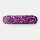Moderne Roze Cheetah Leopard Dierenprint Skateboard (Horizontaal)