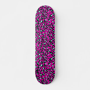 Moderne Roze Cheetah Leopard Dierenprint Skateboard