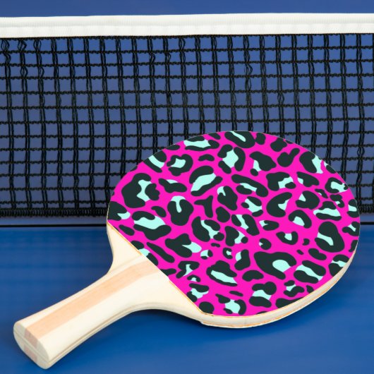 Moderne Roze Cheetah Leopard Dierenprint Tafeltennisbatje (Insitu)