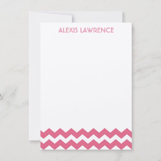 Moderne roze chevron: bedankt (Voorkant)