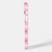 Moderne Roze Cirkel Stippen Geometrische Monogram  Case-Mate iPhone Case (Achterkant / Links)