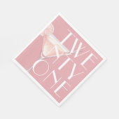 Moderne Roze Cocktail 21e Verjaardag Servet (Hoek)