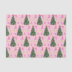 Moderne roze cowgirl Westerne Boots kerstboom Tissuepapier