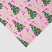 Moderne roze cowgirl Westerne Boots kerstboom Tissuepapier (Detail)