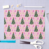 Moderne roze cowgirl Westerne Boots kerstboom Tissuepapier (Craft)