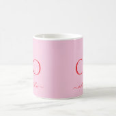 Moderne Roze De CEO Naam | Meisjesachtig Cadeau Koffiemok (Center)