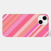 Moderne roze diagonale strepesnop Case-Mate iPhone case (Achterkant (horizontaal))