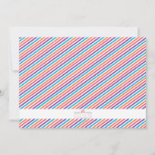 Moderne Roze Dinosaurus Silhouet Verjaardag Uitnod Kaart (Achterkant)