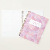 Moderne Roze Edelsteen Eenvoudige Aangepaste Naam  Planner (Display)