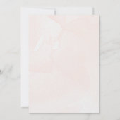 Moderne Roze Eenvoudige Bloemen Huwelijksuitnodigi Kaart (Achterkant)