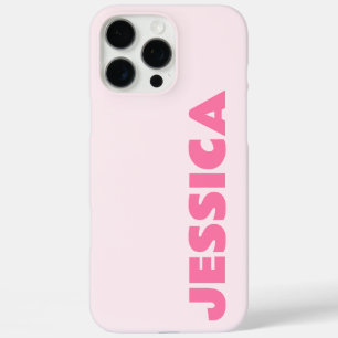 Moderne Roze Eenvoudige Naam Gepersonaliseerde iPh iPhone 16 Pro Max Hoesje