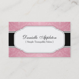 Moderne roze, elegant Damask Appointkaarten Afsprakenkaartje