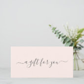 Moderne Roze Elegante Cadeaucertificaat (Staand voorkant)