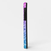 Moderne roze en blauwe glitter Case-Mate iPhone case (Achterkant/links)