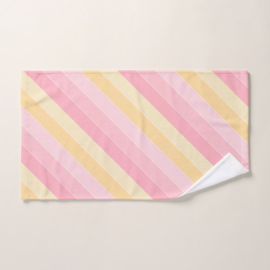 Moderne roze en gele Sjabloon met peulvruchten Bad Handdoek (Handdoek)