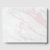 Moderne roze en grijze marmer gastenboek (Achterkant)