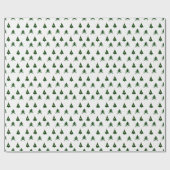 Moderne roze en groene kerstbomen vakantie cadeaupapier (Vlak)