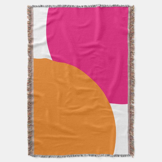 Moderne roze en Oranje Abstract Deken (Voorkant Verticaal)