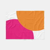 Moderne roze en Oranje Abstract Fleece Deken (Voorkant (Horizontaal))