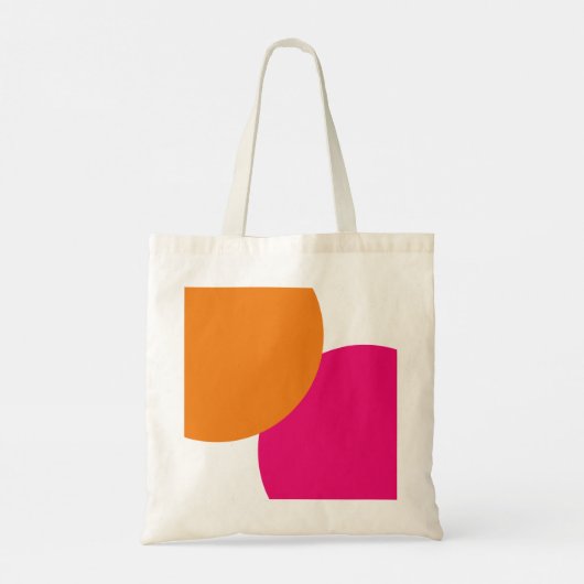 Moderne roze en Oranje Abstract Tote Bag (Achterkant)