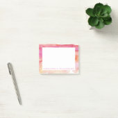 Moderne roze en Oranje Waterverf was Post-it® Notes (Kantoor)