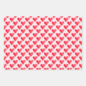 Moderne roze en rode valentijnspatronen inpakpapier vel (Voorkant)