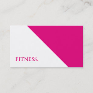 Moderne roze en witte fitness visitekaartje