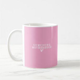 Moderne Roze en Witte Moederschap Quote Koffiemok