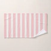 Moderne roze en witte streep bad handdoek (Handdoek)