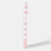 Moderne Roze en Witte Streep met Monogram Case-Mate iPhone Case (Achterkant / Rechts)