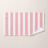 Moderne Roze en Witte Strepen Badhanddoek Set Bad Handdoek (Handdoek)