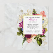 Moderne roze en witte Waterverf Kaart (Voorkant / Achterkant)