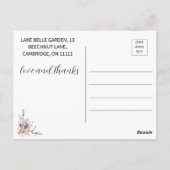 Moderne roze en zwarte felle gouden Stippen bruilo Briefkaart (Achterkant)