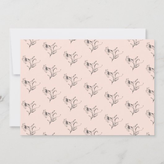 Moderne roze en zwarte felle gouden Stippen bruilo Kaart (Achterkant)