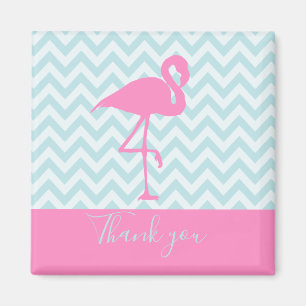 Moderne Roze Flamingo, Dank u Magneet