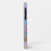 Moderne Roze Flamingo Opal Iridiserend Case-Mate iPhone Case (Achterkant/links)