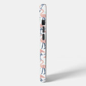 Moderne Roze Flamingo's Monogram Case-Mate iPhone Case (Achterkant / Links)