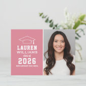Moderne roze fotograaf kaart (Staand voorkant)