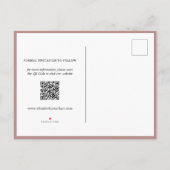 Moderne roze foto's die de datum opslaan aankondigingskaart (Achterkant)