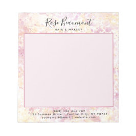 Moderne Roze Gele Aquarel Script Notitieblok
